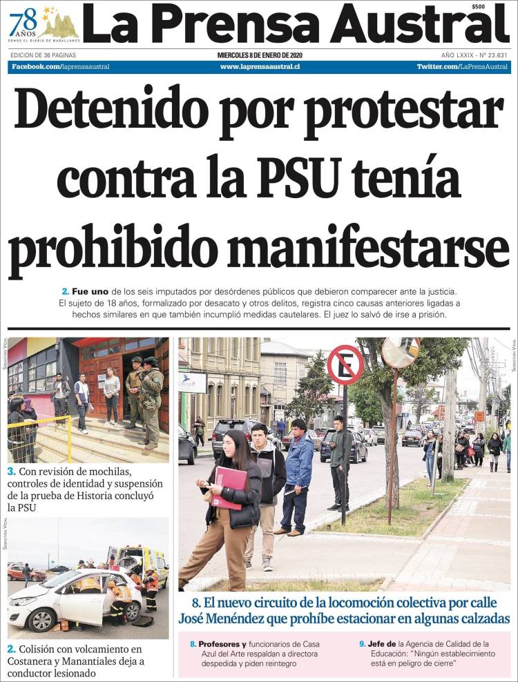 Portada de El Magallanes (Chile)