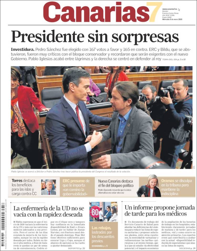 Portada de Canarias 7 (Espa&ntilde;a)