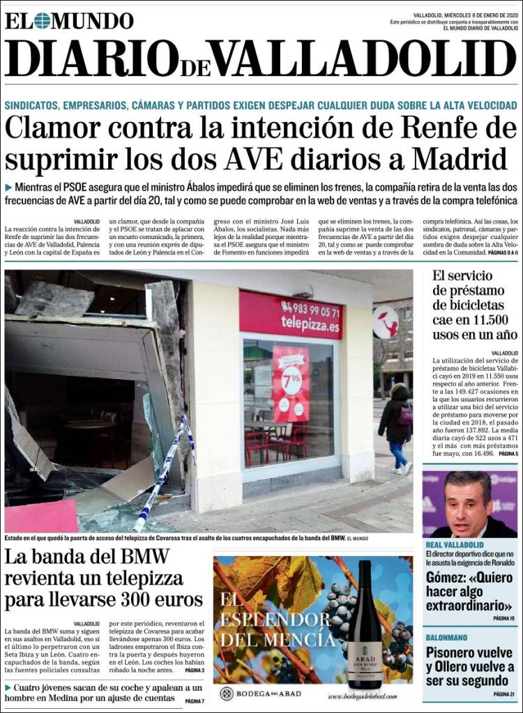 Portada de Diario de Valladolid (Espa&ntilde;a)