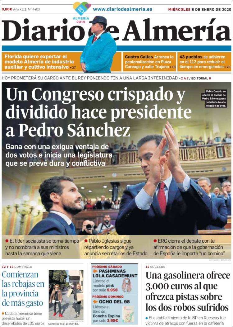 Portada de Diario de Almería (Espa&ntilde;a)