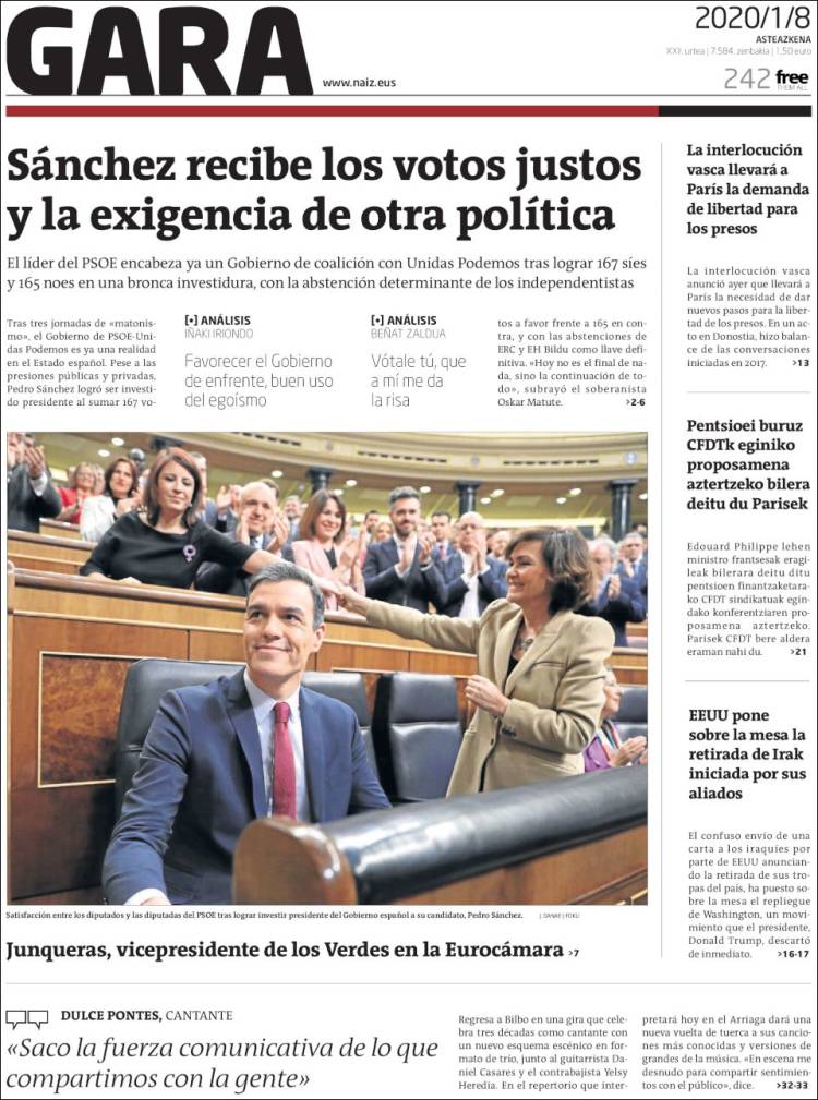 Portada de Gara (Espa&ntilde;a)