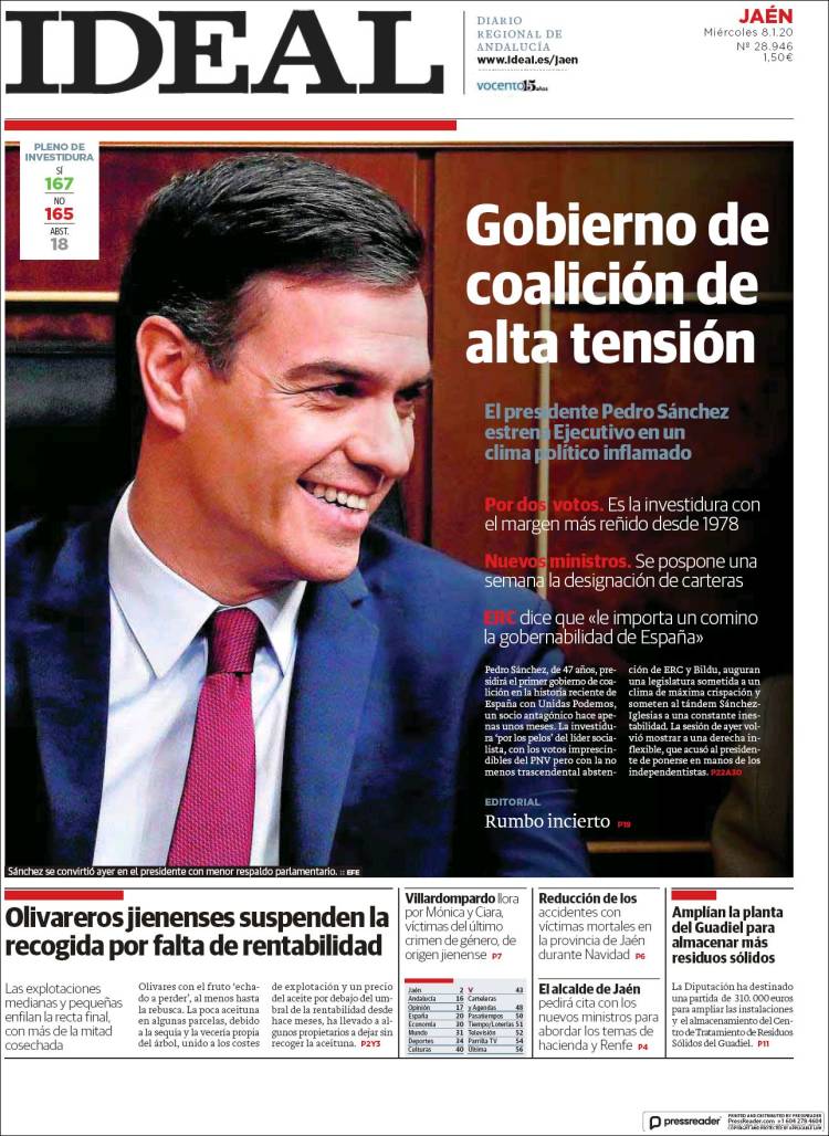 Portada de El Ideal de Jaén (Espa&ntilde;a)