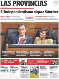 Portada de Las Provincias (Espa&ntilde;a)