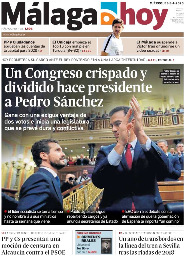 Portada de Málaga Hoy (Espa&ntilde;a)