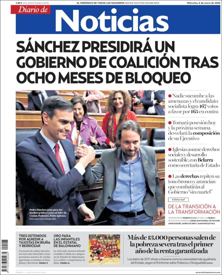 Portada de Noticias de Navarra (Espa&ntilde;a)