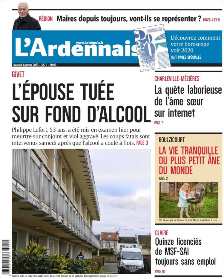 Portada de L'Ardenais (Francia)