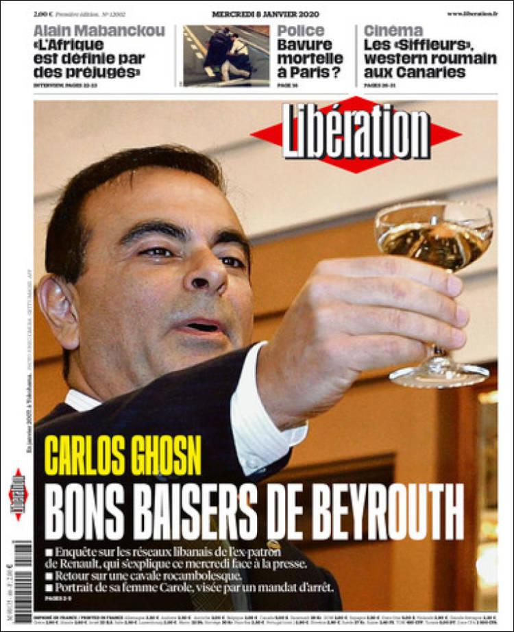 Portada de Libération (Francia)