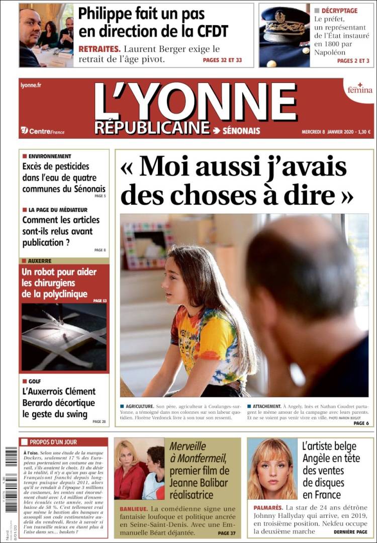 Portada de L'Yonne-Républicaine (Francia)