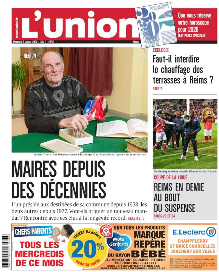 Portada de L'Union (Francia)