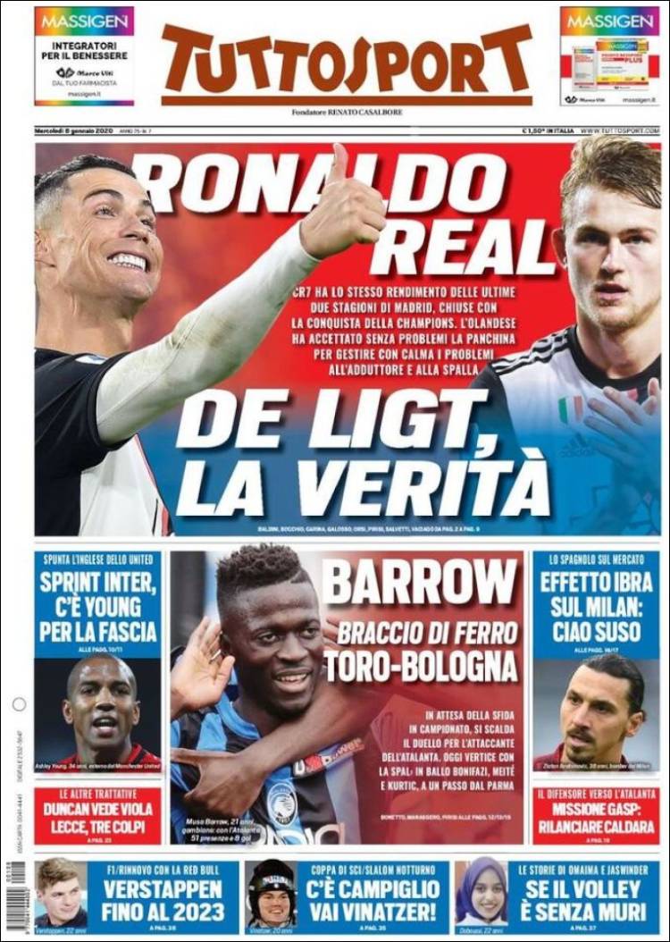 Portada de Tuttosport (Italia)