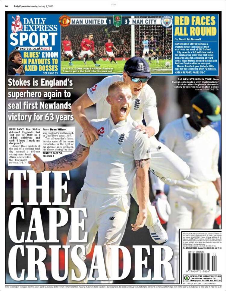 Portada de Express Sport (Reino Unido)