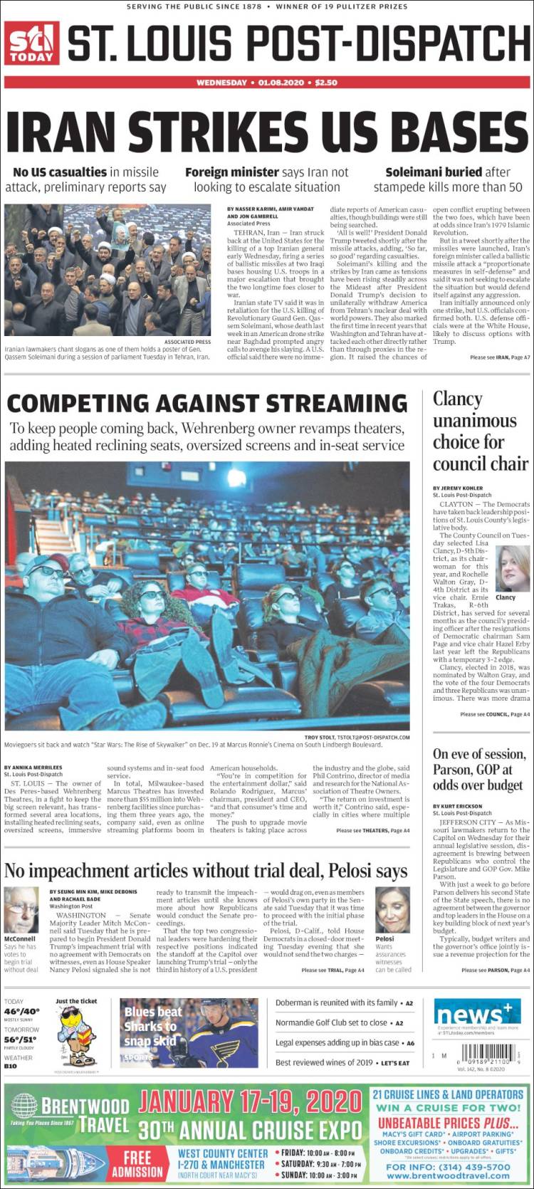 Portada de St. Louis Post-Dispatch (USA)