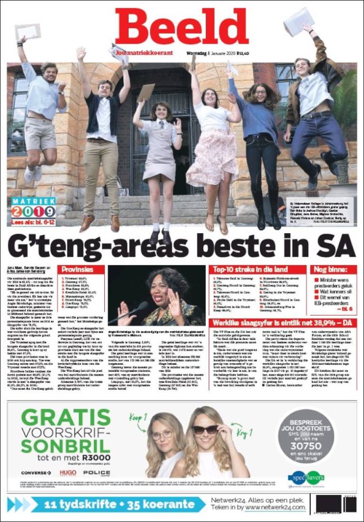 Portada de Beeld (Sud&aacute;frica)