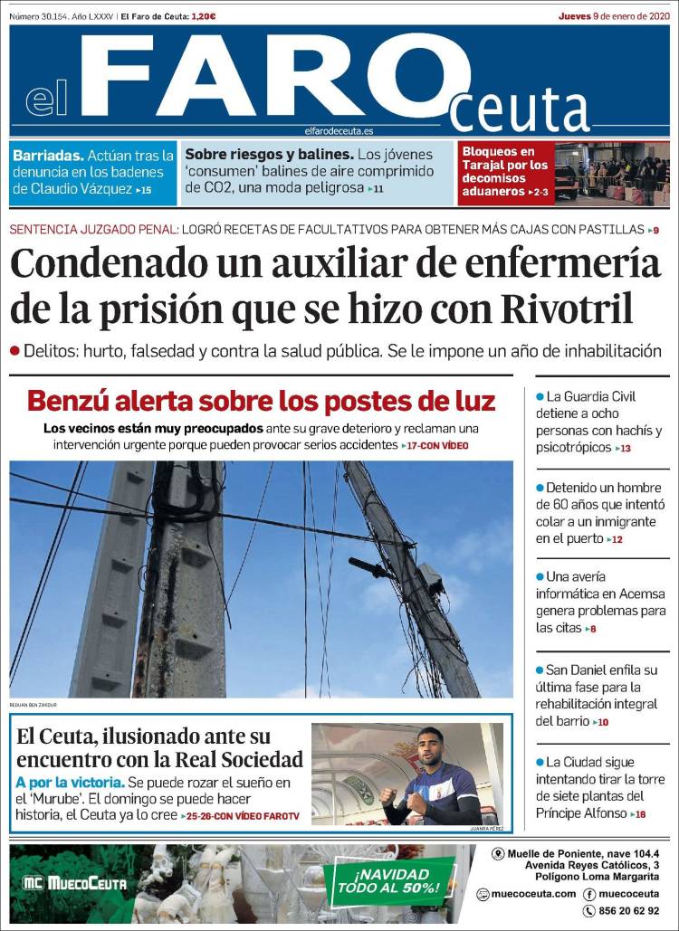 Portada de El Faro de Ceuta (Espa&ntilde;a)
