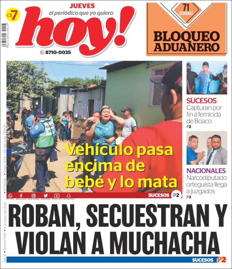 Portada de Hoy (Nicaragua)