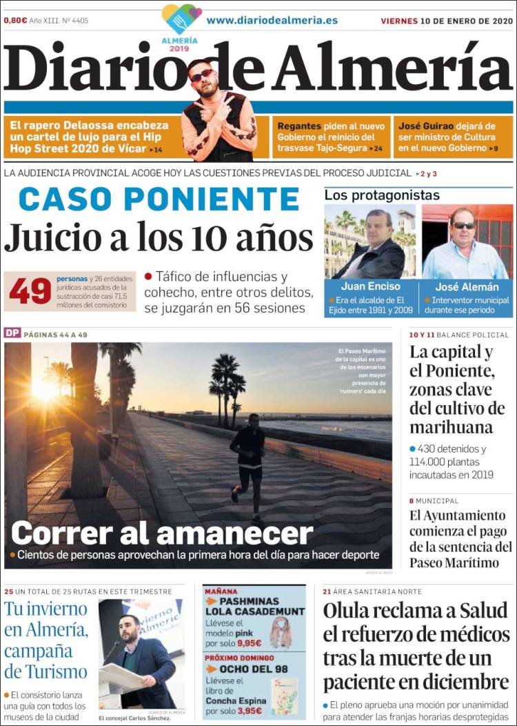 Portada de Diario de Almería (España)