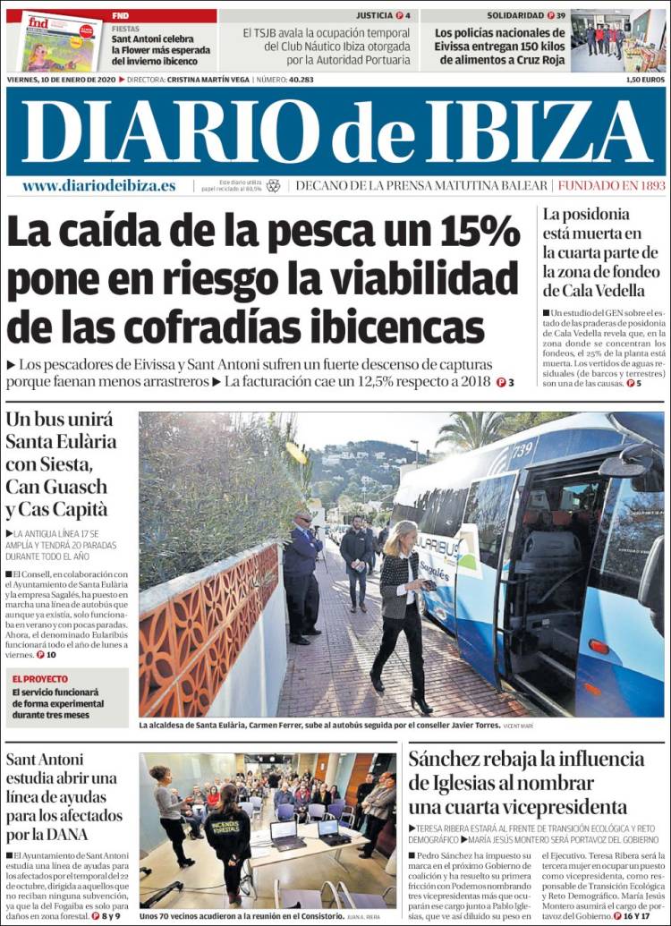 Portada de Diario de Ibiza (España)