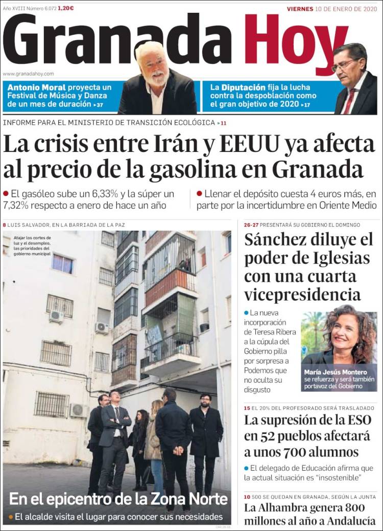 Portada de Granada Hoy (Spain)