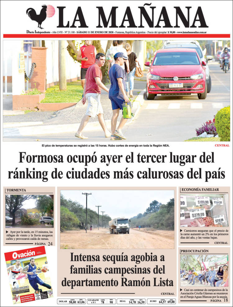 Portada de Diario La Mañana (Argentina)