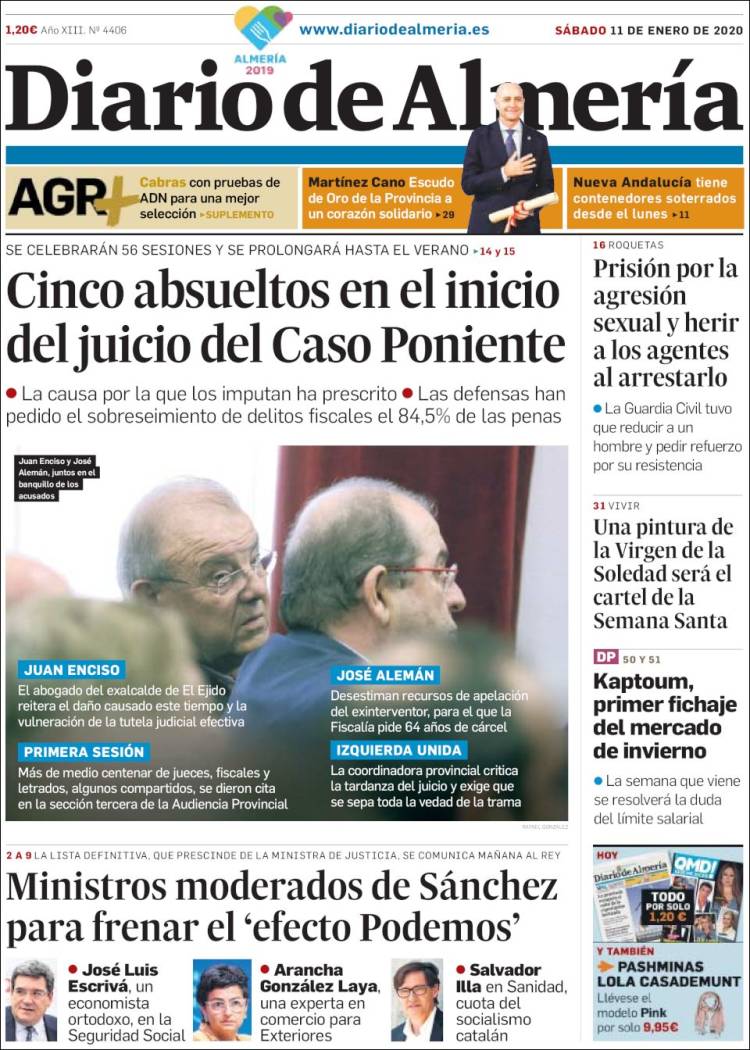 Portada de Diario de Almería (España)