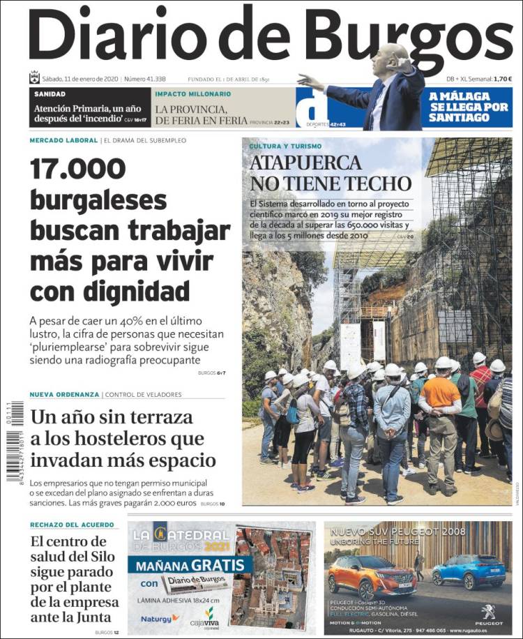 Portada de Diario de Burgos (España)