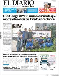 Portada de El Diario Montañés (España)