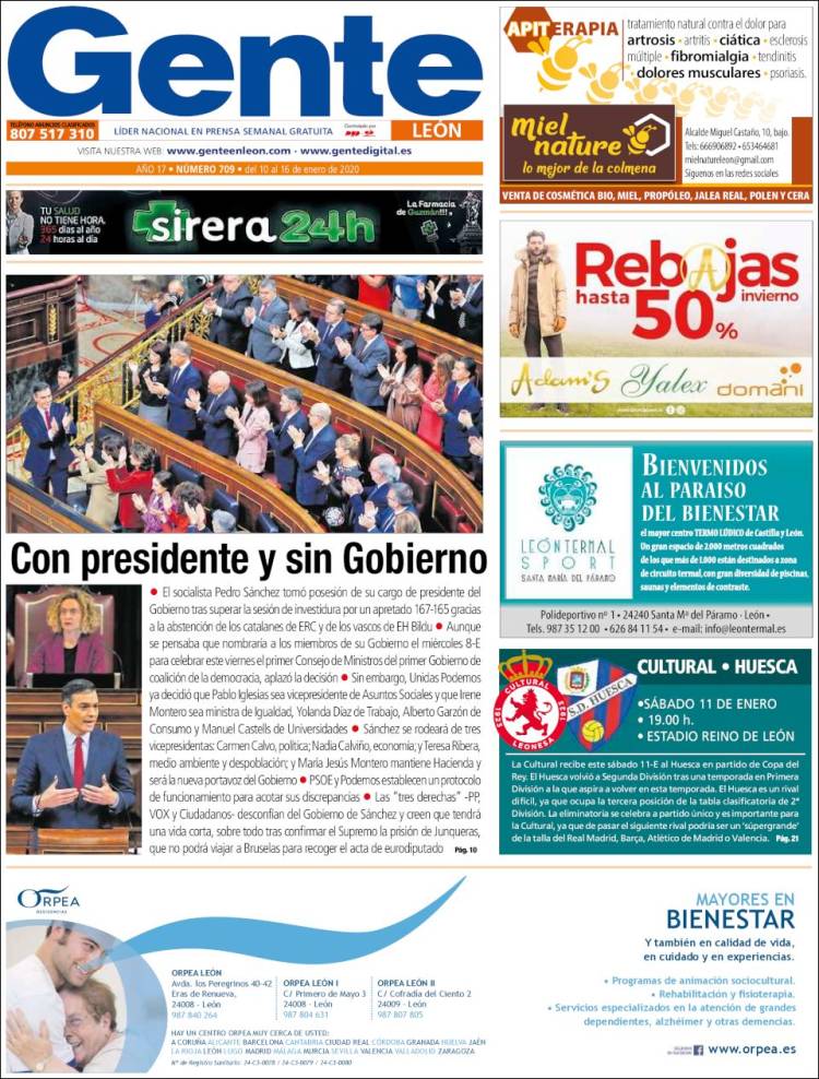 Portada de Gente en León (España)