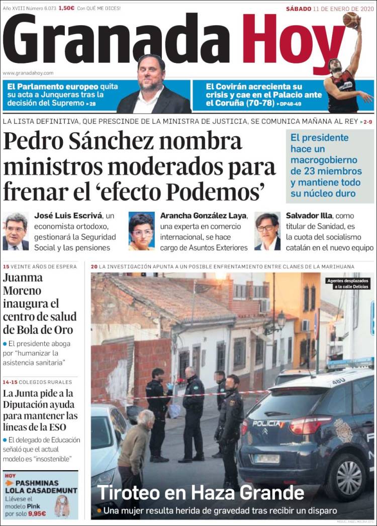 Portada de Granada Hoy (España)