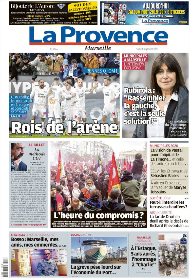 Portada de La Provence (Francia)