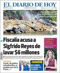 Portada de El Diario de Hoy (El Salvador)