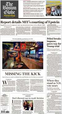 Portada de Boston Globe (USA)