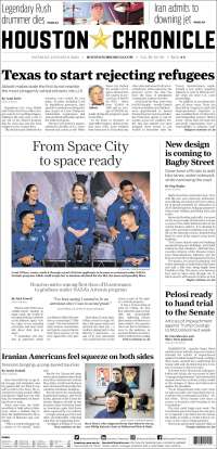 Portada de Houston Chronicle (USA)