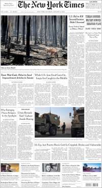 Portada de New York Times (USA)