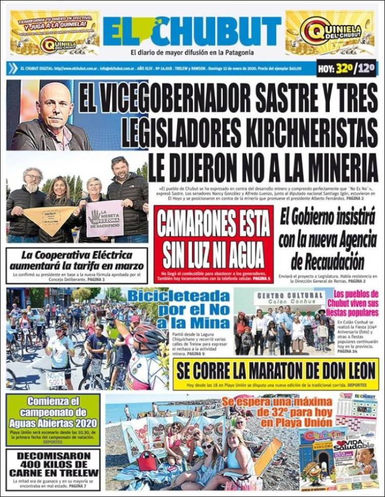 Portada de El Chubut (Argentina)