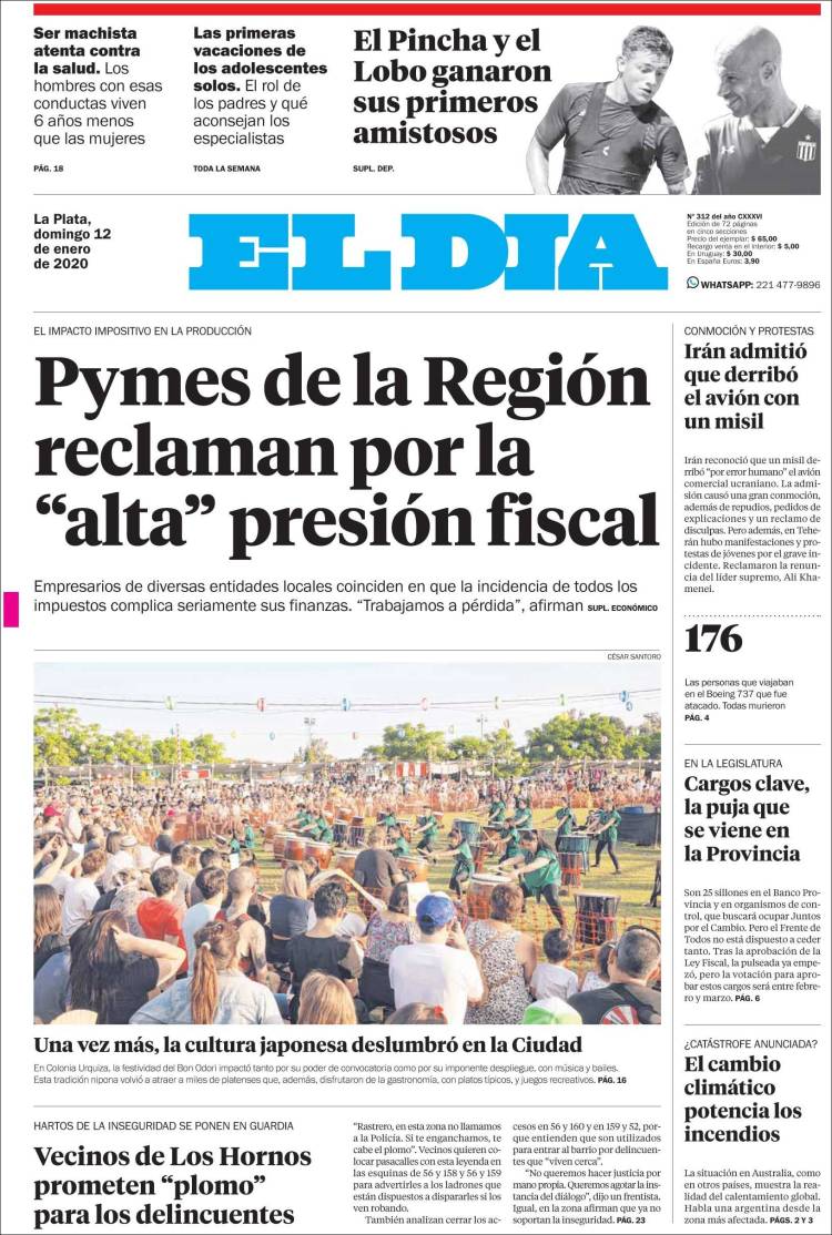 Portada de El Día de la Plata (Argentina)