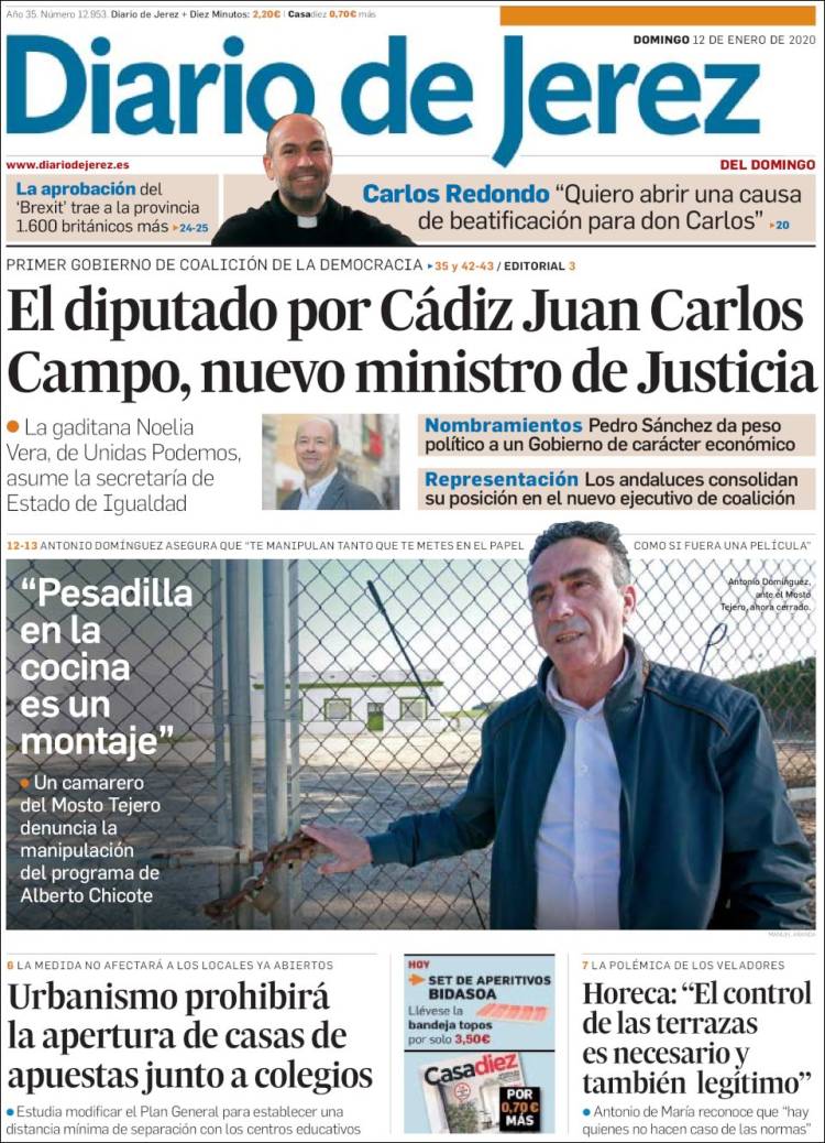Portada de Diario de Jerez (Espa&ntilde;a)