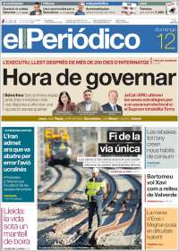 Portada de El Periódico de Catalunya (Spain)