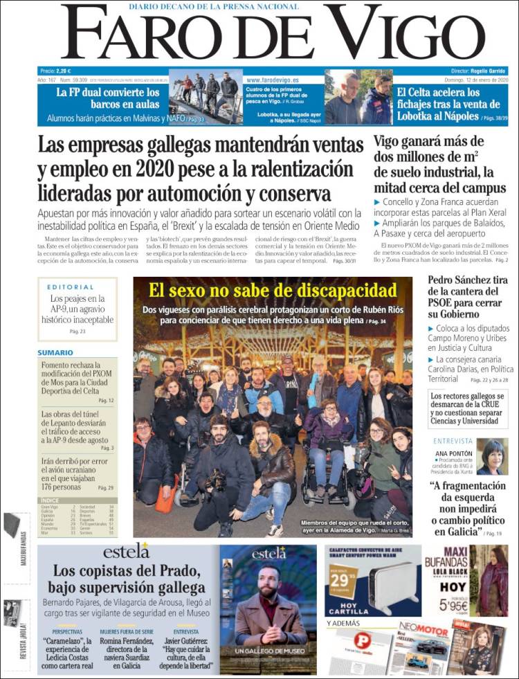 Portada de Faro de Vigo (Espa&ntilde;a)