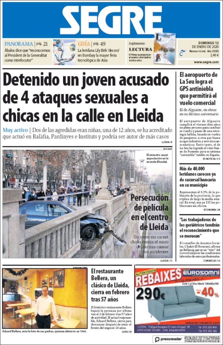 Portada de Segre  (Espa&ntilde;a)
