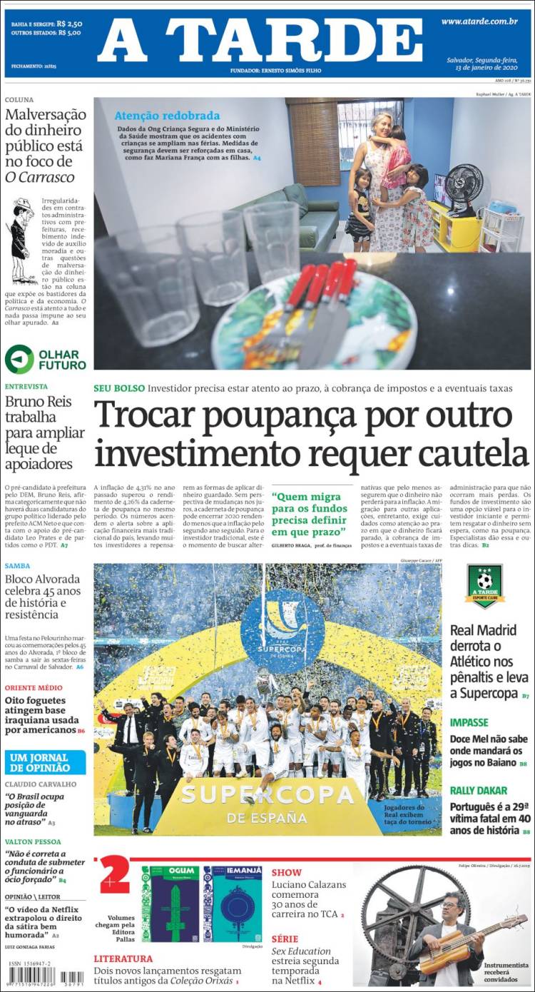 Portada de Diário A Tarde (Brasil)