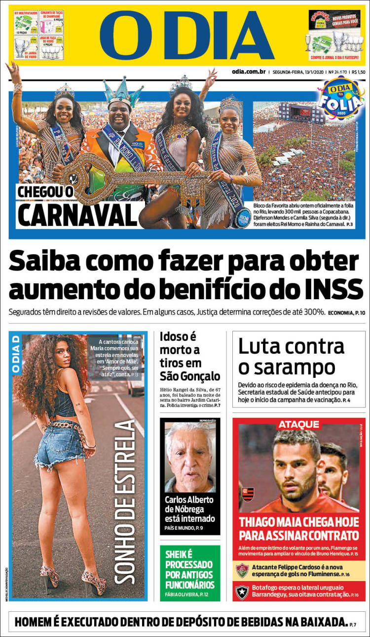 Portada de O Dia (Brasil)