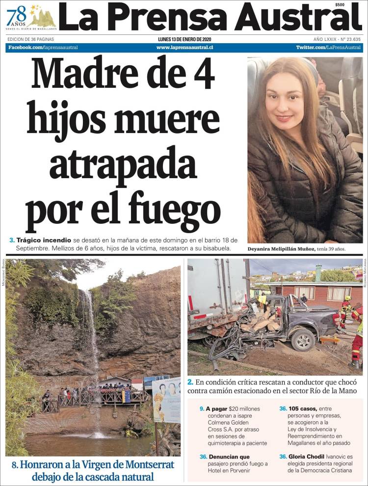 Portada de El Magallanes (Chile)