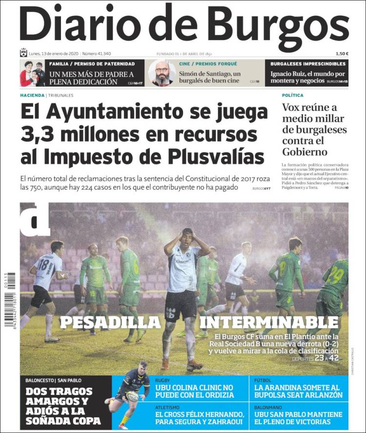 Portada de Diario de Burgos (Espa&ntilde;a)