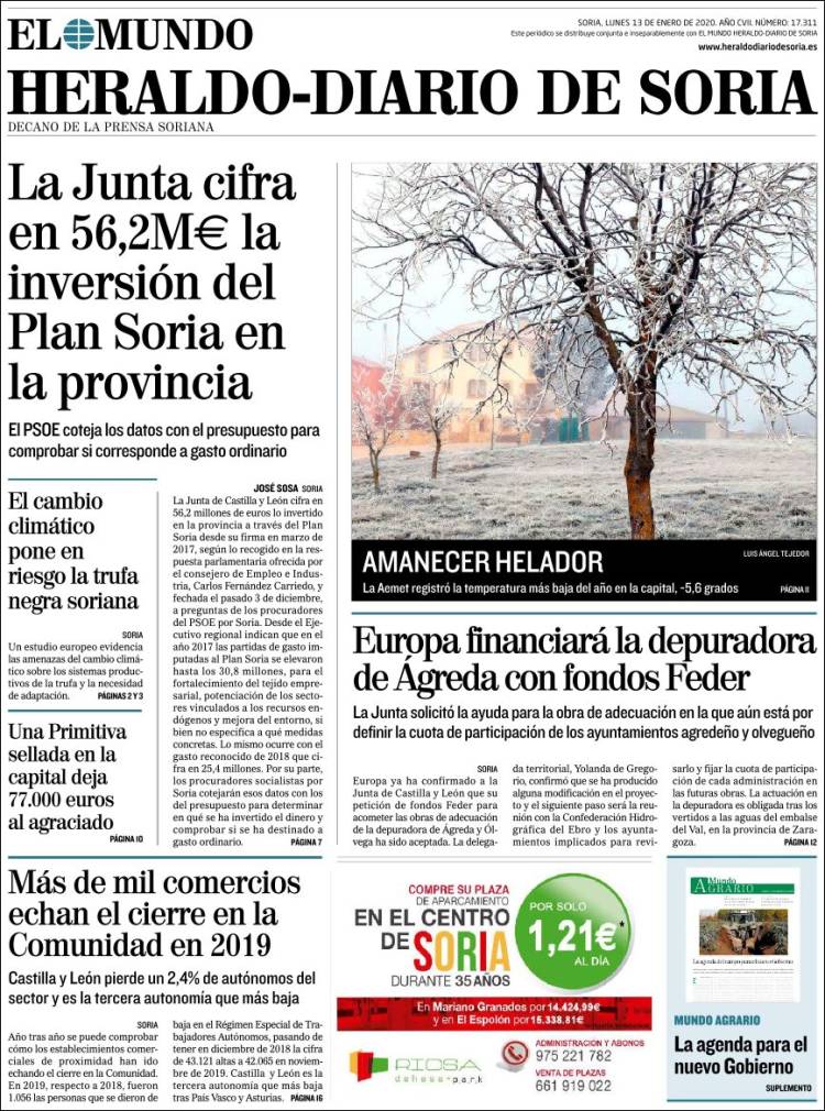 Portada de Diario de Soria (Espa&ntilde;a)