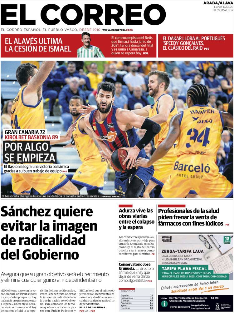 Portada de El Correo - Álava (Espa&ntilde;a)