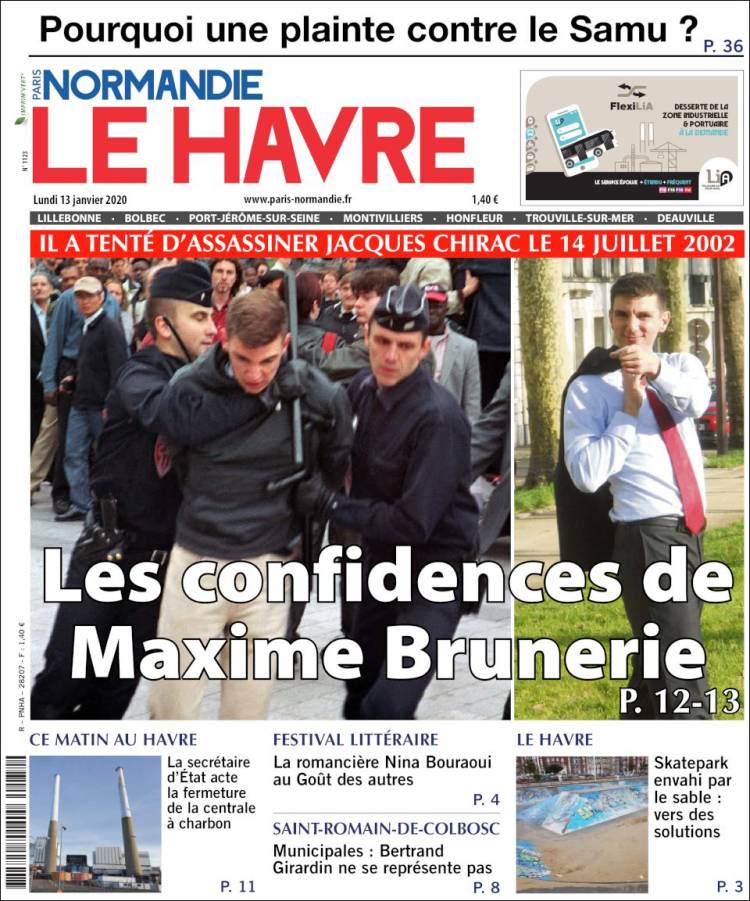 Portada de Le Havre Libre (Francia)