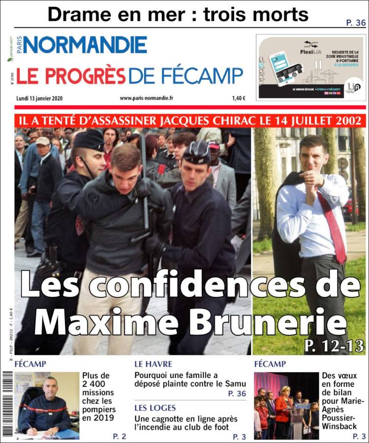 Portada de Progres de Fecamp (Francia)