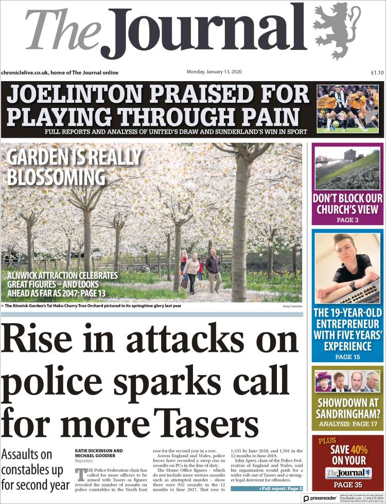 Portada de The Journal (Reino Unido)