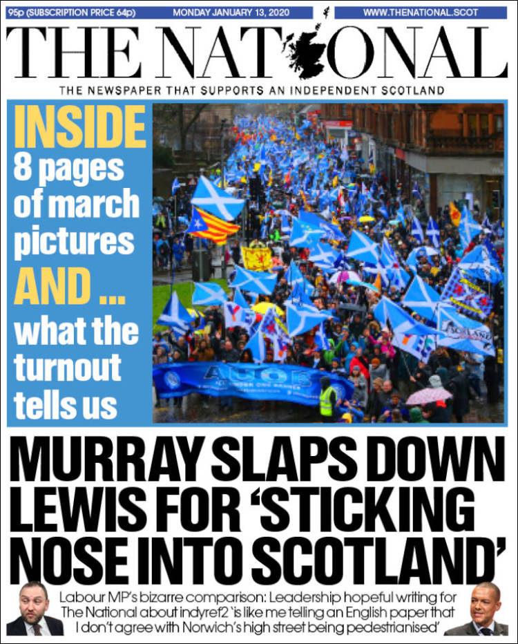Portada de The National (Reino Unido)