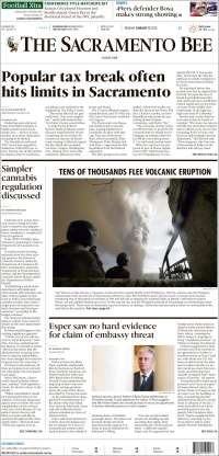 Portada de The Sacramento Bee (USA)